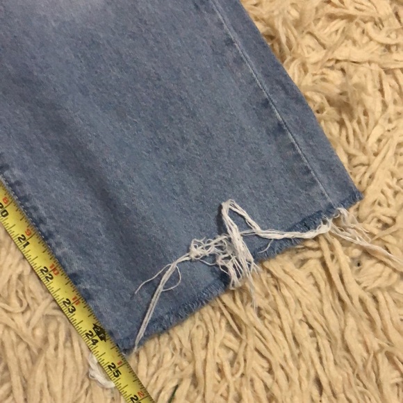 Levi’s High Waisted Straight Raw Hem Jeans-Sz 25 - Picture 7 of 16